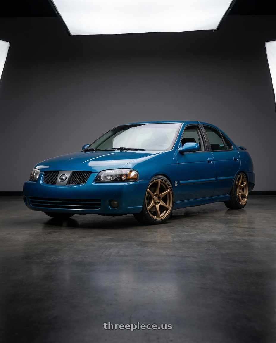 2004 Nissan Sentra SER Spec with Kansei K11B Tandem 5x114.3 18x9 35 Bronze wheels