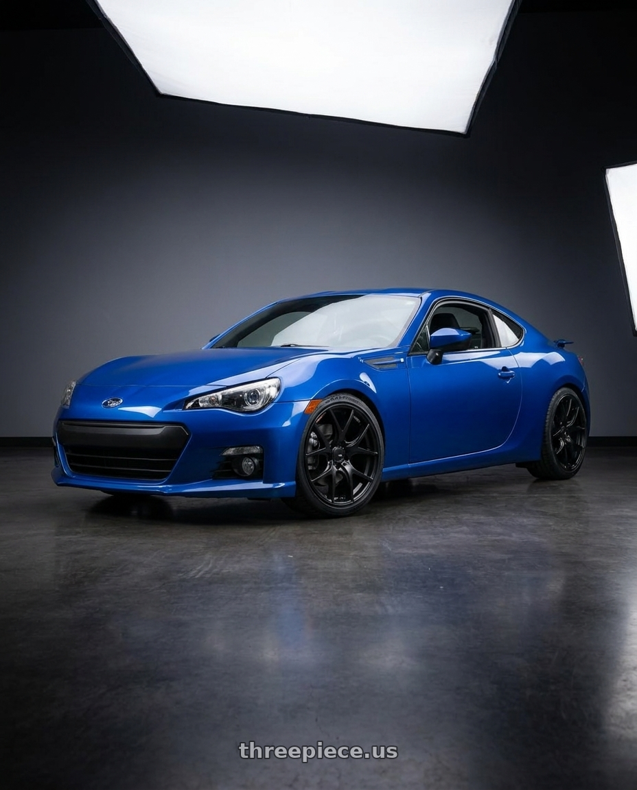 2017 Subaru BRZ with Ssr Gtv03 5x100 17x7+50  FLAT BLACK wheels