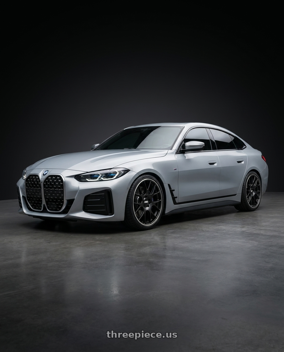2022 BMW G26 430i msport with BBS CH-R 5x112 20x9 +25 Satin Black Polished Rim Protector wheels