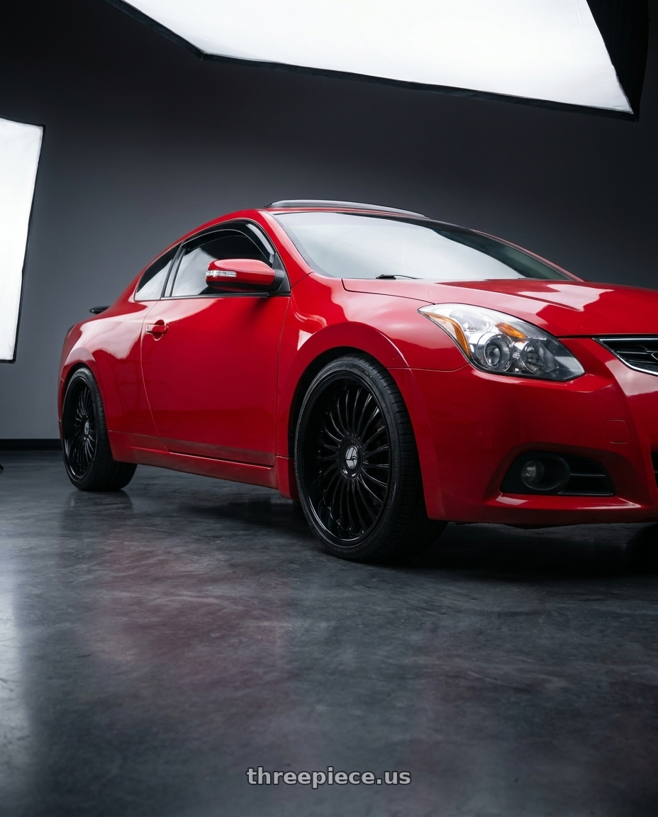 2010 Nissan Altima Coupe with Azara AZX-103 5x114.3/5x120 22x8.5 +38 Gloss Black wheels