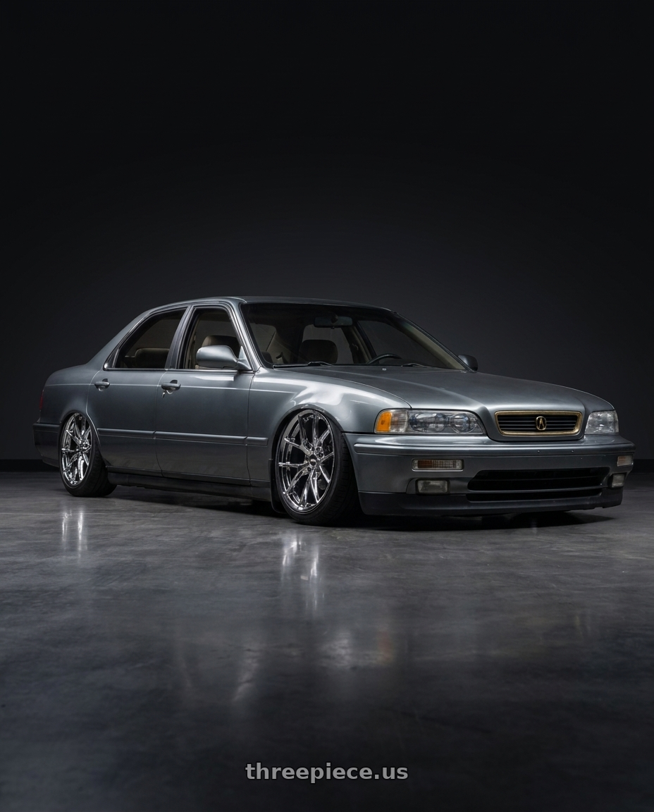1993 Acura Legend with ESR Wheels RF2 5x114.3 18x9.5 +35 Vacuum Chrome wheels
