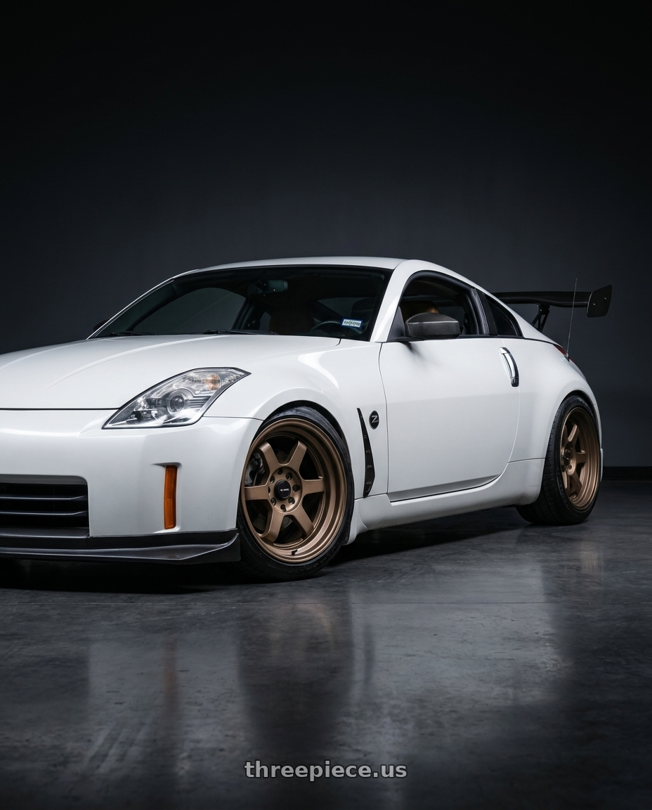 2007 nissan 350z with Vors TR7 4x108 15x8  +0 Bronze wheels