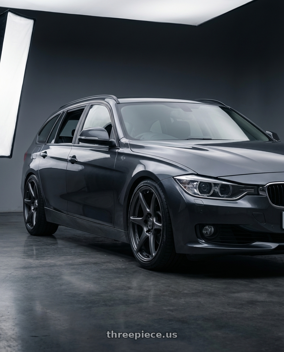 2016 BMW 3 Series F30 with Kansei K11G Tandem 5X120 19x10.5 22 Gunmetal wheels