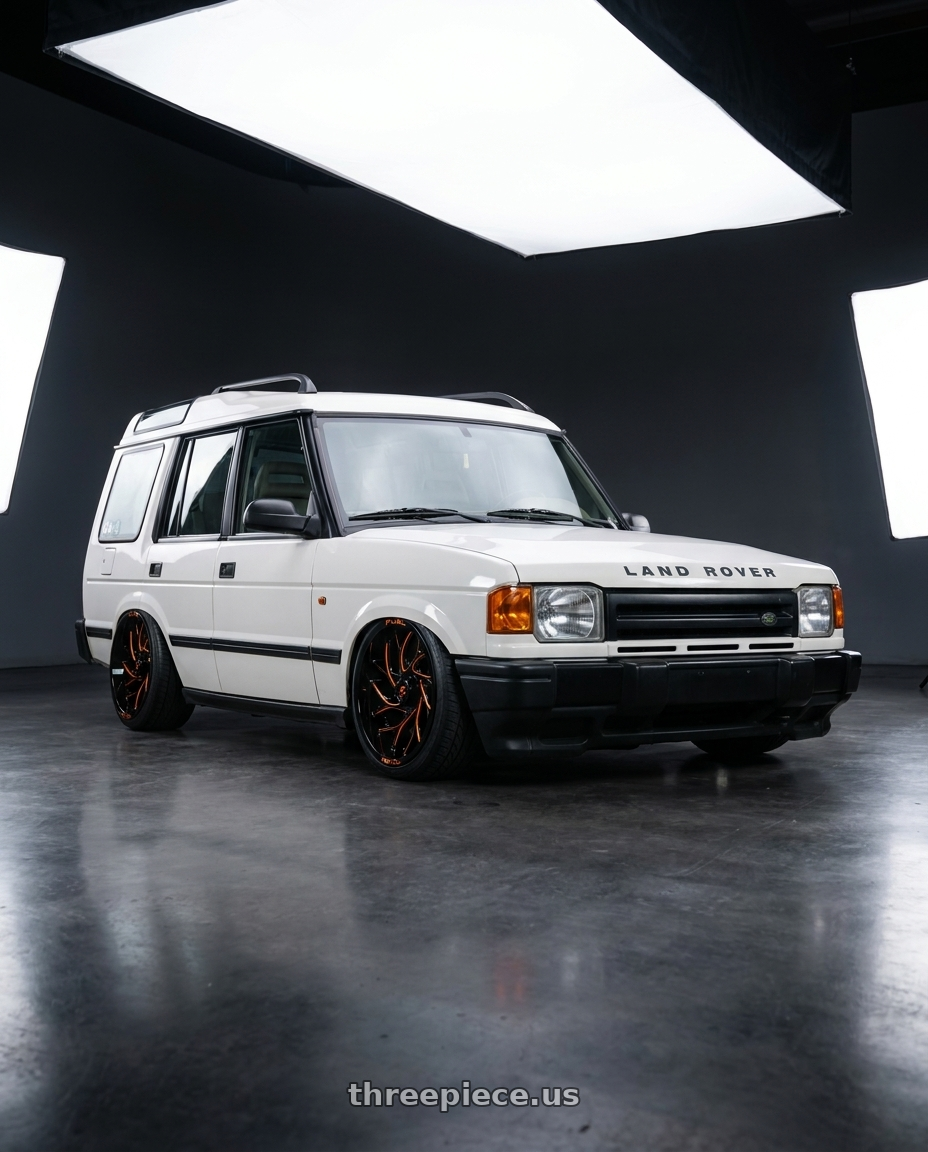 1996 land rover discovery with Fuel UTV D780 RUNNER UTV 4X156 20X7 +13 GLOSS BLACK MILLED ORANGE wheels