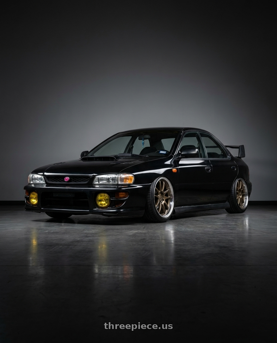 1998 Subaru Impreza GC8 with Aodhan DS02 5X100 18x8.5+35 Bronze w/Machined Lip wheels
