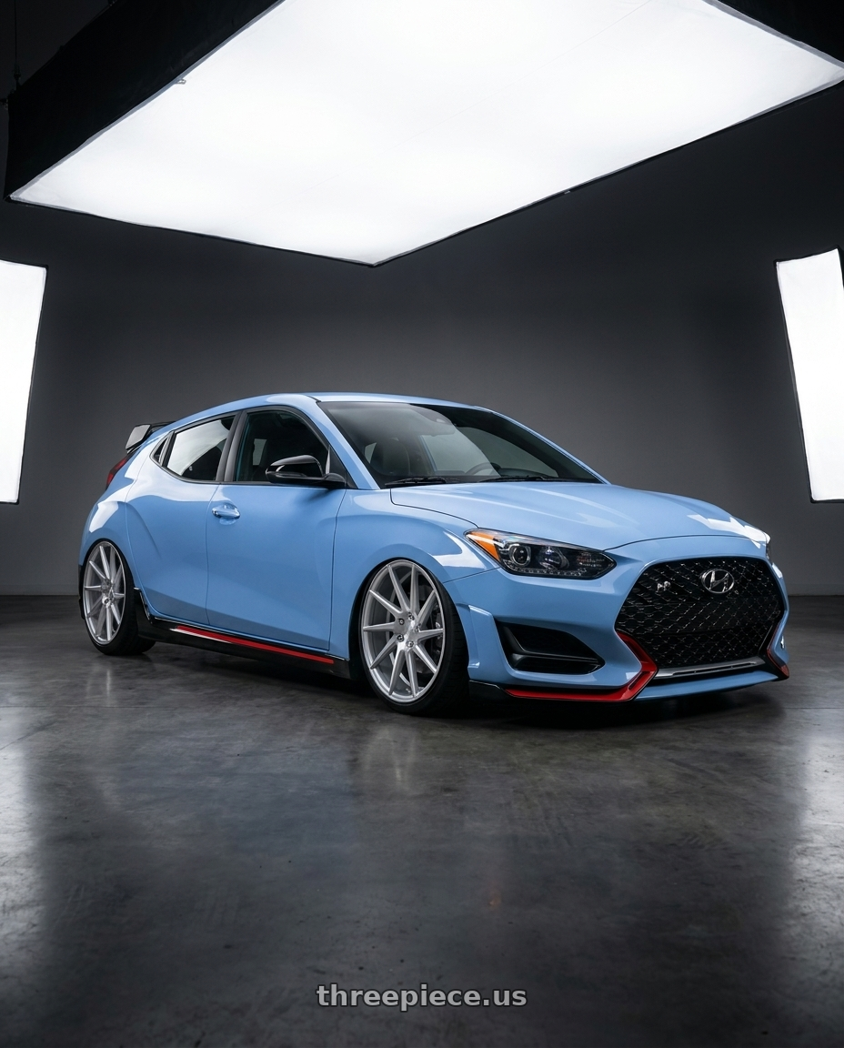 2022 Hyundai Veloster N with Niche 1PC M112 SURGE 5X114.3 19X8.5 +35 GLOSS SILVER MACHINED wheels
