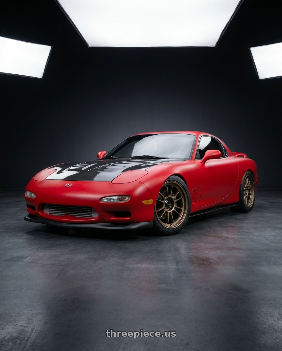 1993 Mazda rx7  with Konig Hypergram 5x114.3 18x9.5+25 Race Bronze wheels