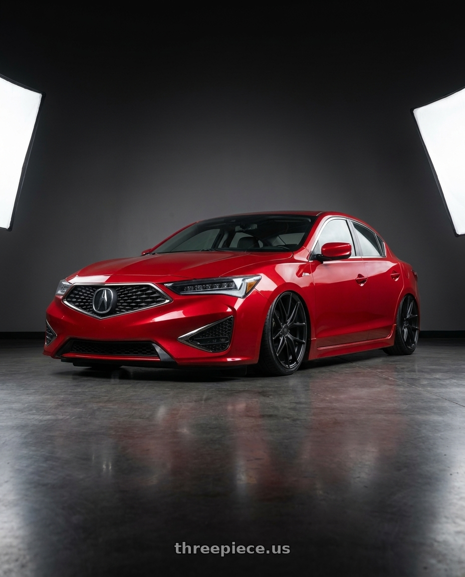 2012 Acura ILX with Niche 1PC M117 MISANO 5X114.3 17X8 +40 MATTE BLACK wheels