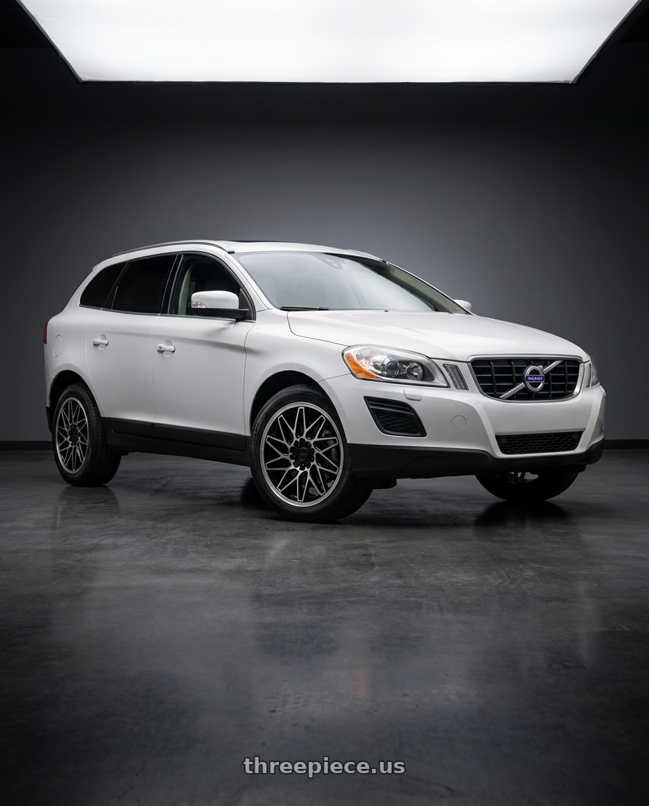 2013 Volvo XC60 T6 with KATANA RACING KR09 5x108/5x114.3 18x8 +40 Glossy Black Machined Face wheels