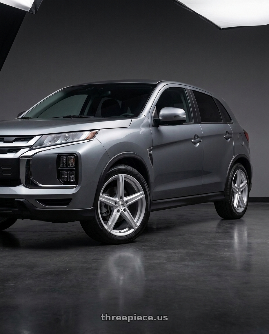2025 mitsubishi outlander sport le with Spec-1 SP-36 5x114.3 18x8 +38 Silver & Brushed wheels