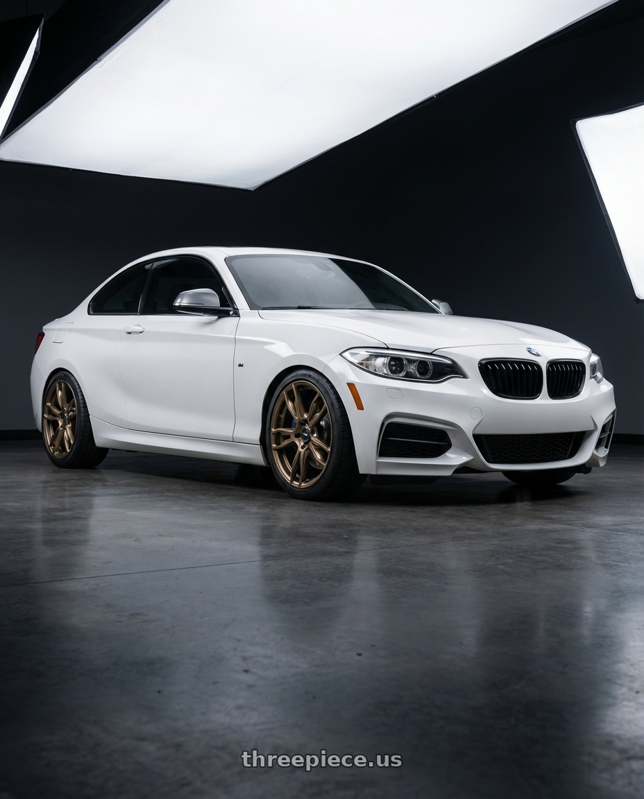 2018 BMW 2 Series F22 with Konig Ampliform 5x120 18x8.5+32 Gloss Bronze wheels