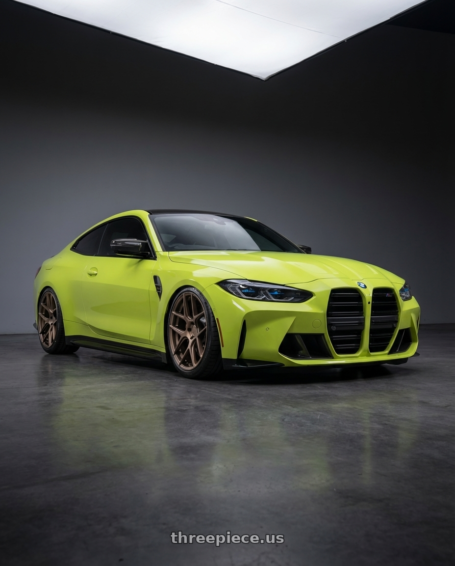 2024 BMW M4 G82 with Aodhan AFF2 5x112 19x9.5+35 Matte Bronze wheels