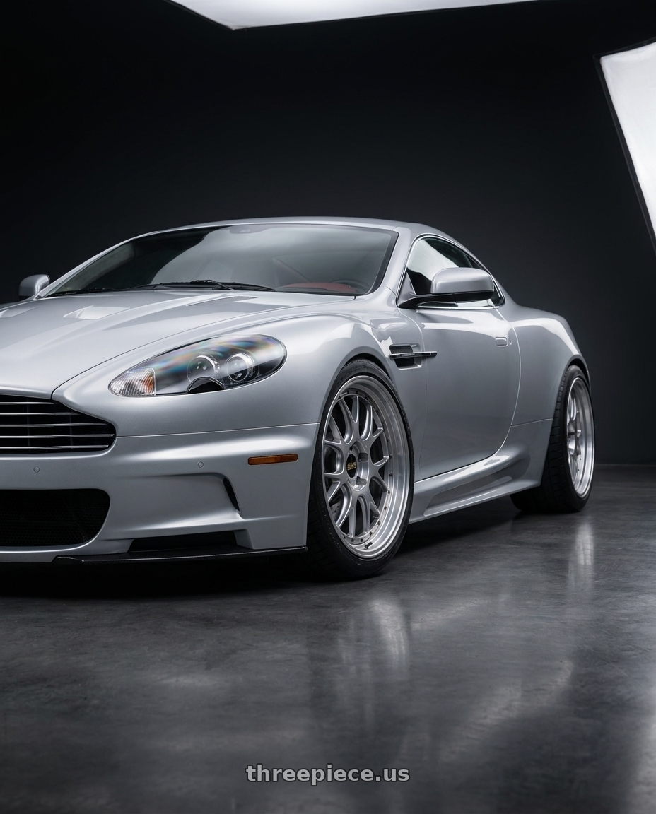 2009 Aston Martin DBS with BBS LM-R 5x114.3 19x8.5+43 Diamond Silver wheels