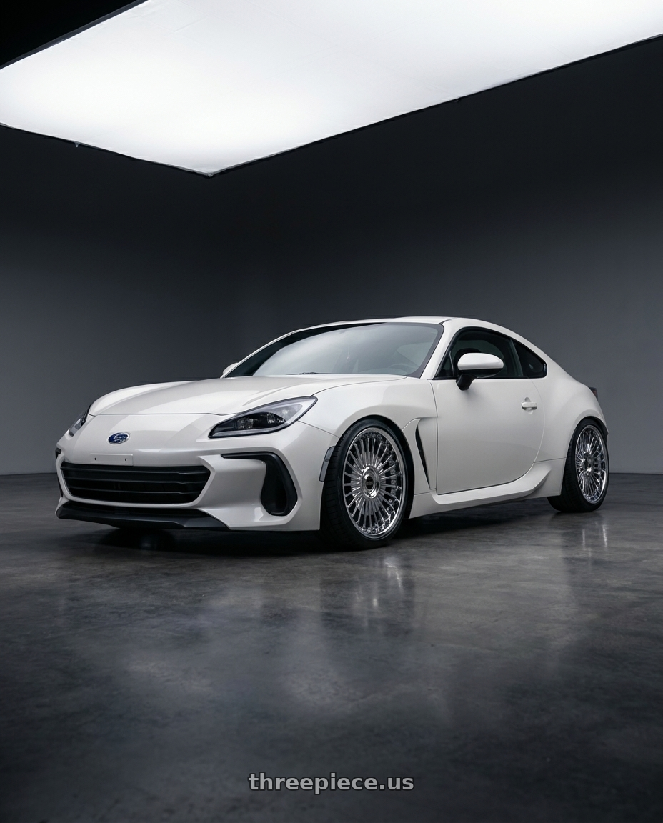 2022 Subaru BRZ with Work Emitz Black Polish 5x100 19x7.5 +45 wheels