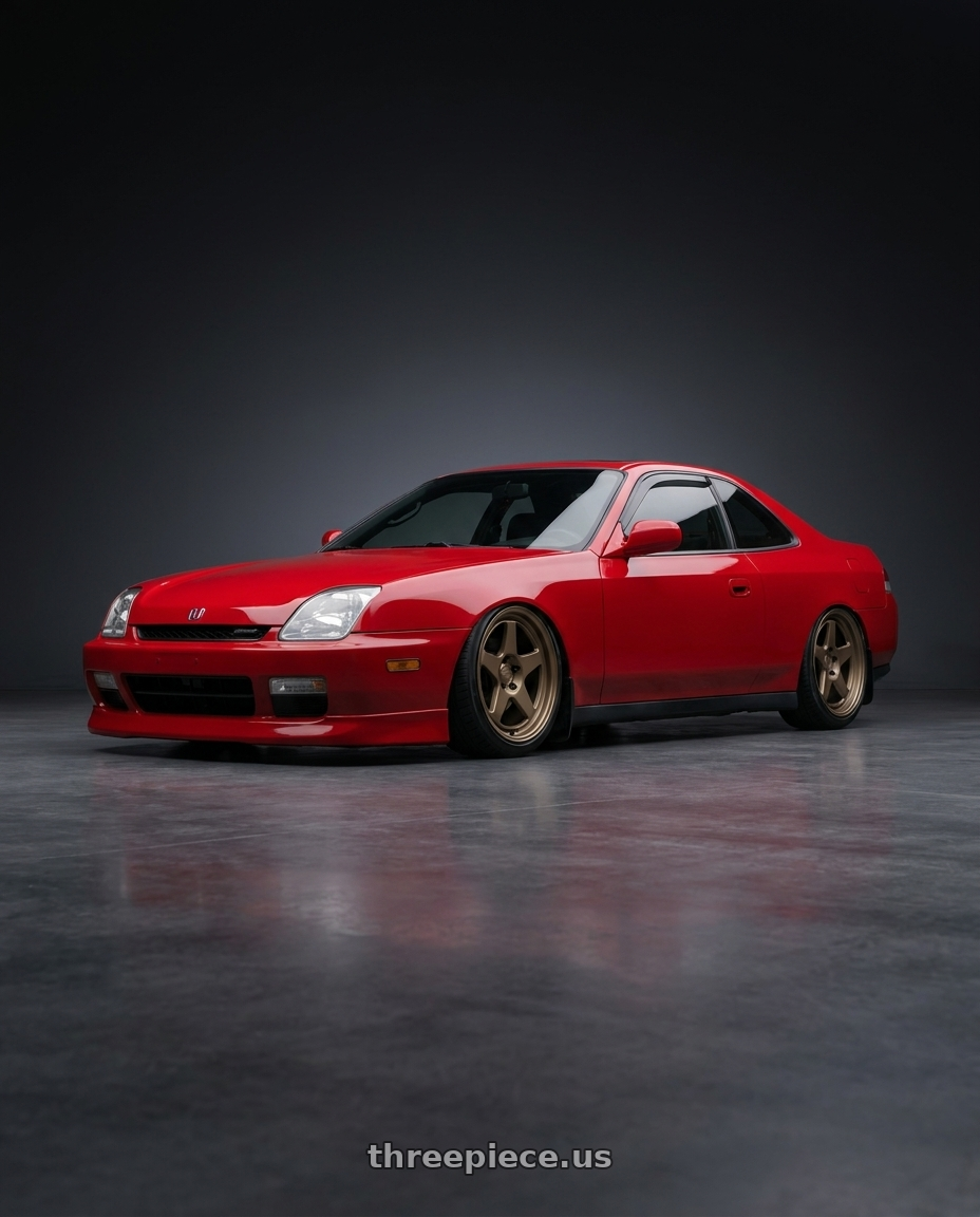 1999 Honda prelude with Kansei K12B KNP 5x114.3 17x9 35 Bronze wheels