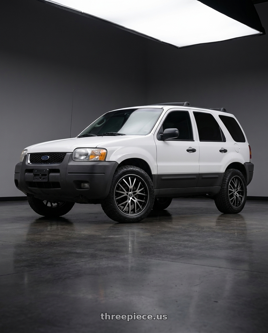 2005 ford escape xls with WHITE DIAMOND w530 5x114.3 20x8.5+35 BLACK / MACHINED wheels