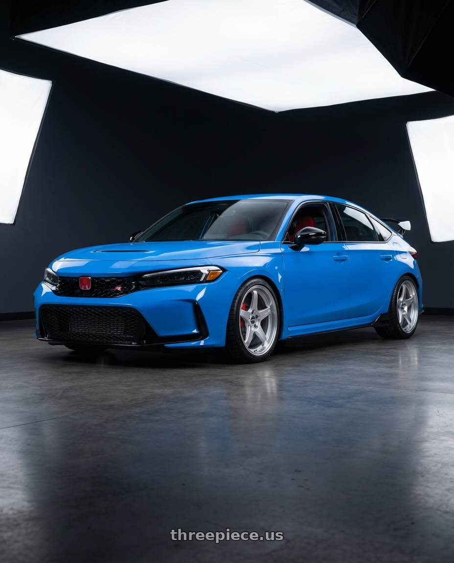 2024 Honda Civic Type R with ESR Wheels APEX SERIES AP5 5x120 19x9.5 +35 Hyper Silver wheels