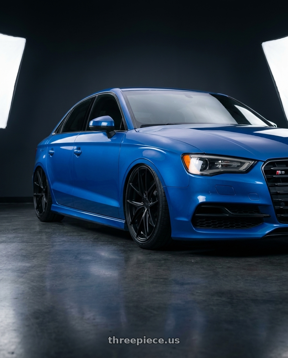 2019 Audi S3 8V with Niche 1PC M117 MISANO 5X112 18X8 +30 MATTE BLACK wheels