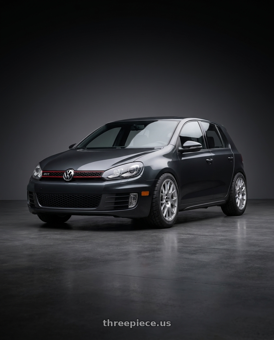 2013 volkswagen gti with BBS CH-R 5x120 18x9 +44 Brilliant Silver Polished Rim Protector wheels