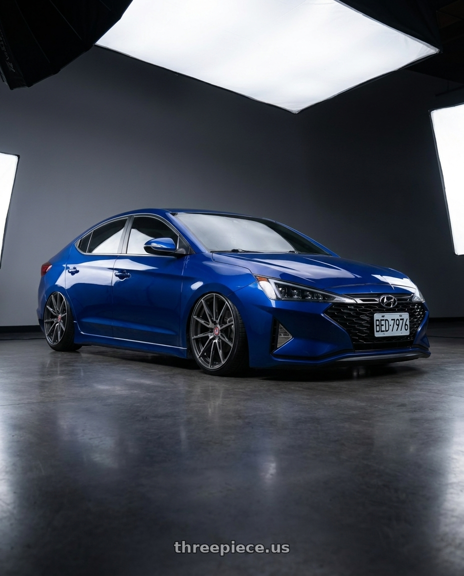 2020 Hyundai Elantra Sport with Avant Garde Wheels F07R BLANK 20x11 +BLANK Dark Graphite Metallic wheels