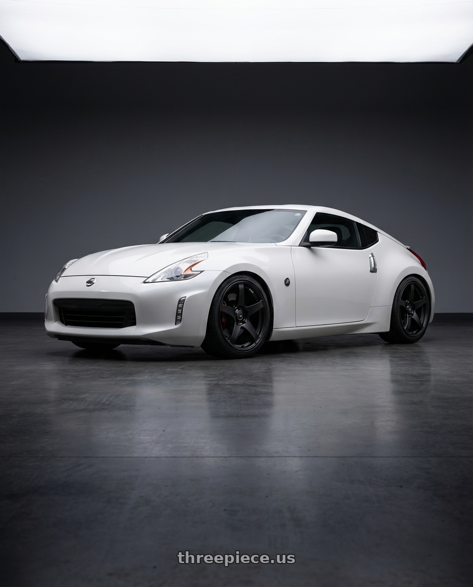 2019 Nissan 370Z with Ssr Gtv01 5x114.3 19x8.5+38  FLAT BLACK wheels