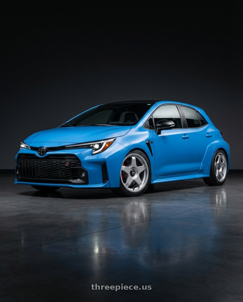 2024 Toyota GR Corolla with fifteen52 CHICANE 5x114.3 / 5x100 18x8.5 +35 SPEED SILVER (GLOSS SILVER) wheels