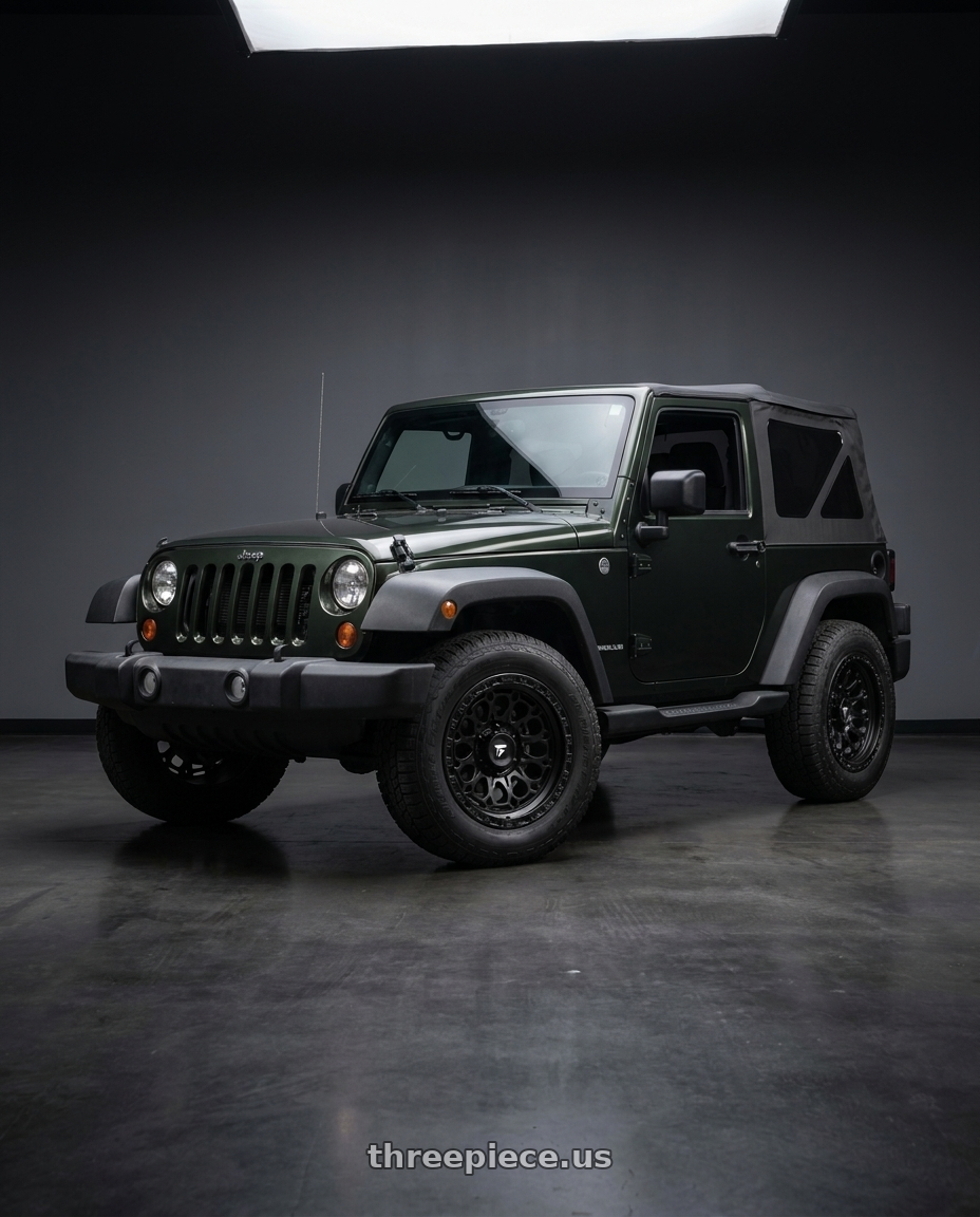2011 jeep wrangler with Fittipaldi Offroad FT101SB 5x127 18x9 0 Satin Black wheels