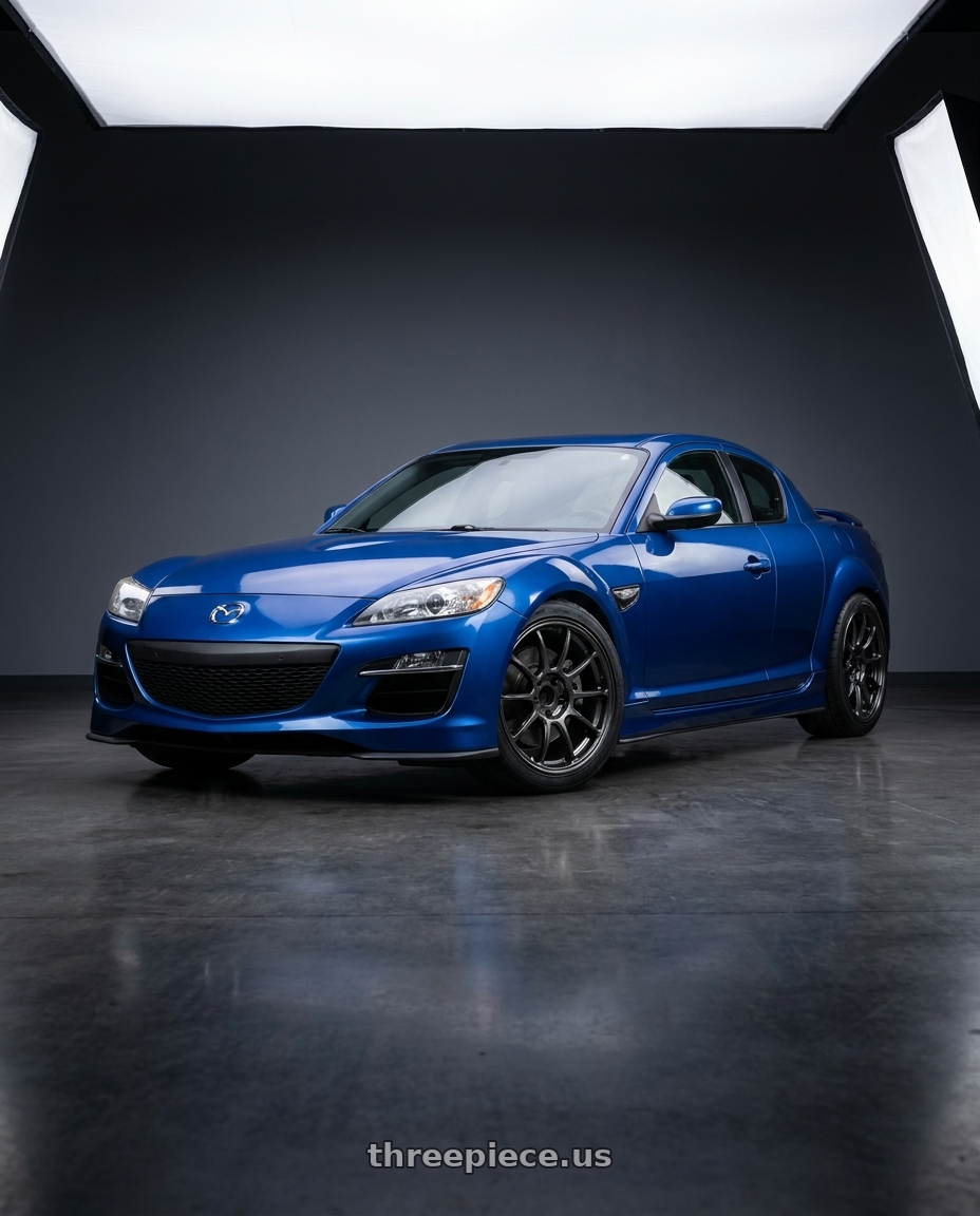 2010 Mazda rx8 with Volk Racing ZE40 M-SPEC 5x114.3 18x10 +34 DIAMOND DARK GUNMETAL wheels