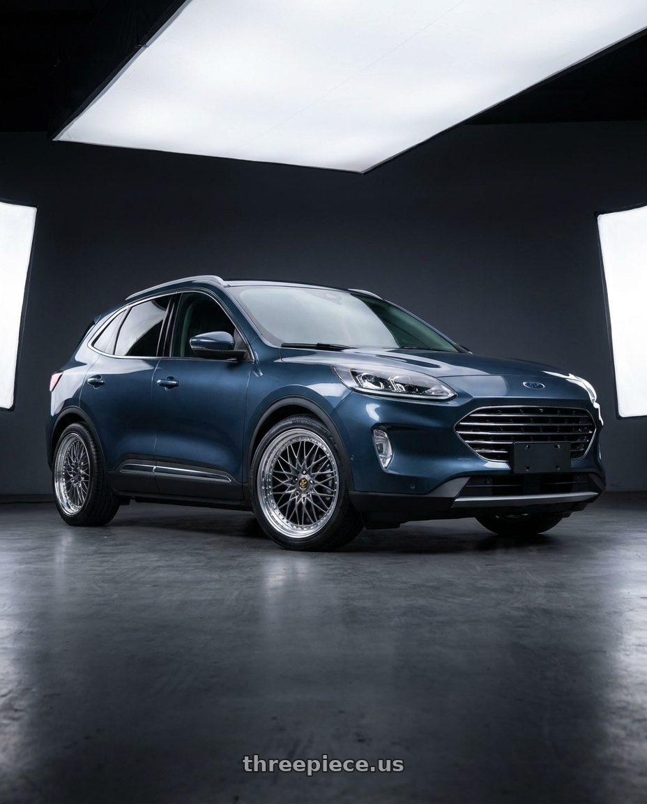 2023 ford Kuga  with Work Vs-Xv 5x100 18x7+28 A Disk Brilliant Silver Black wheels