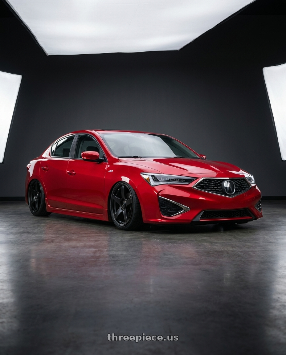 2012 Acura ILX with Ssr Gtv01 5x114.3 17x7+42  FLAT BLACK wheels