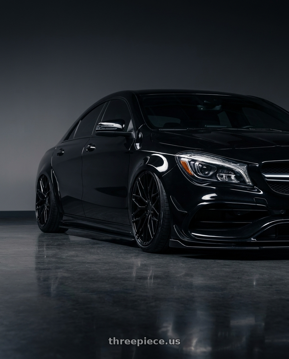 2018 Mercedes-Benz CLA C117 with Avant Garde Wheels M520R 5X112 19x9.5 +40 Gloss Black wheels