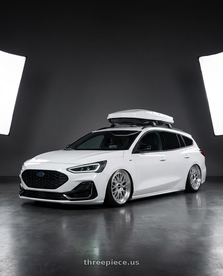 2025 ford focuswagon with Rotiform 1PC R155 LSR 5X112 19X8.5 +35 GLOSS SILVER MACHINED wheels