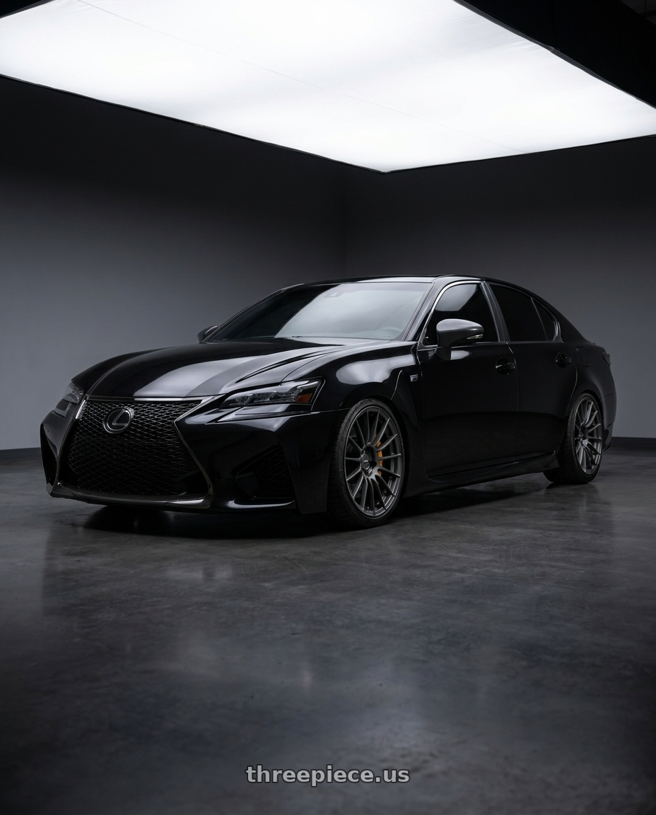 2016 Lexus GSF with Enkei RS05-RR 5x114.3 18x10.5+15 Matte Gunmetal wheels