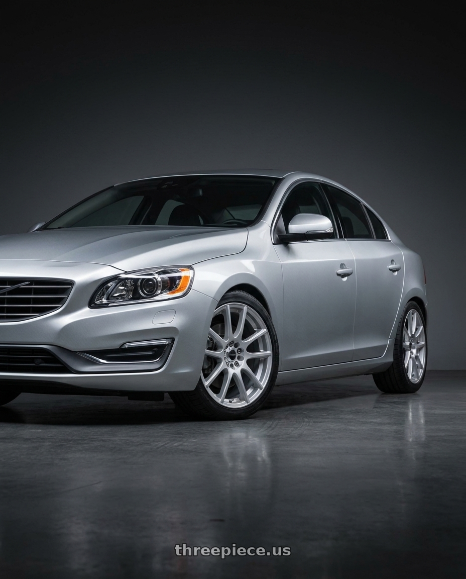 2015 Volvo S60 with Raceline 141S Mystique Silver 5X108/5x114.3 16x7 40 Gloss Silver wheels