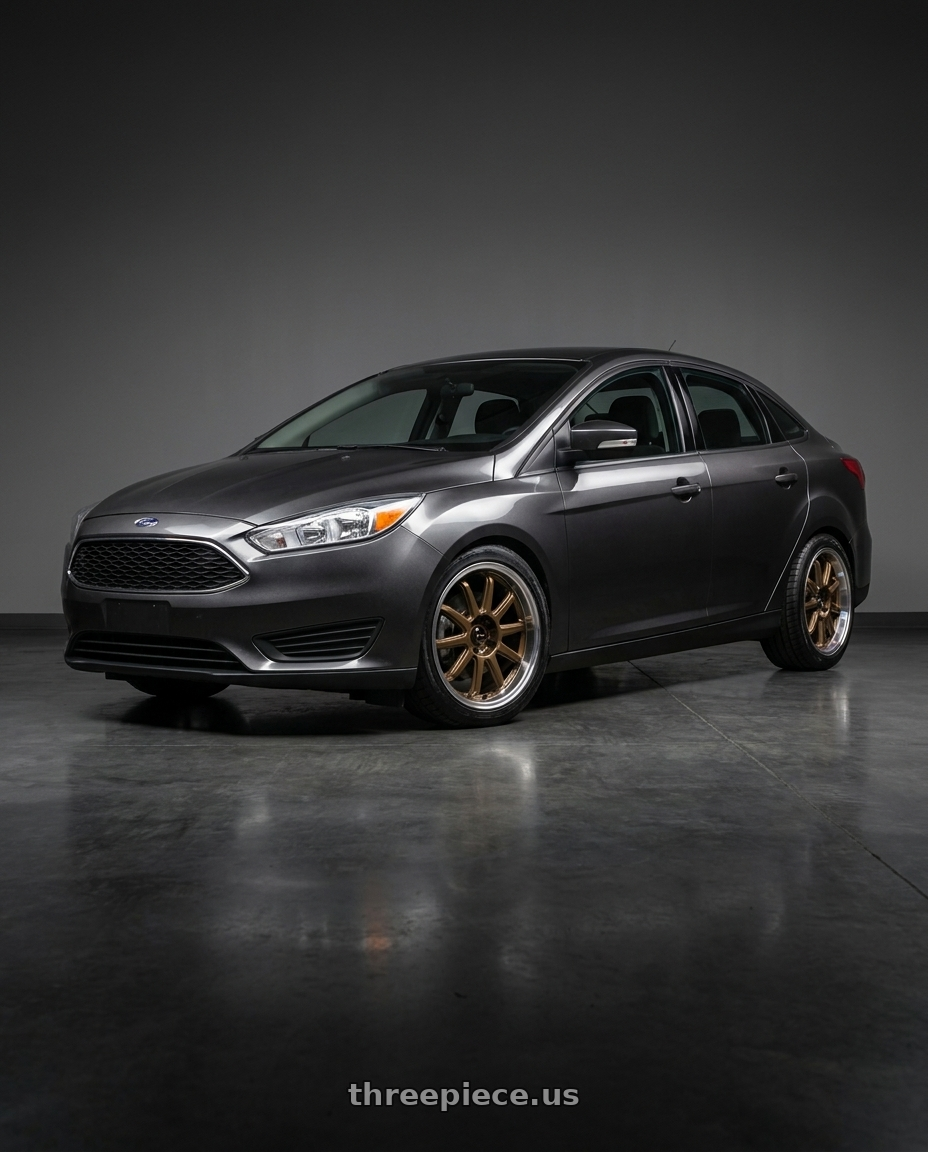 2016 ford focus with Vors SP2 5x108 17x8 +35 Bronze wheels