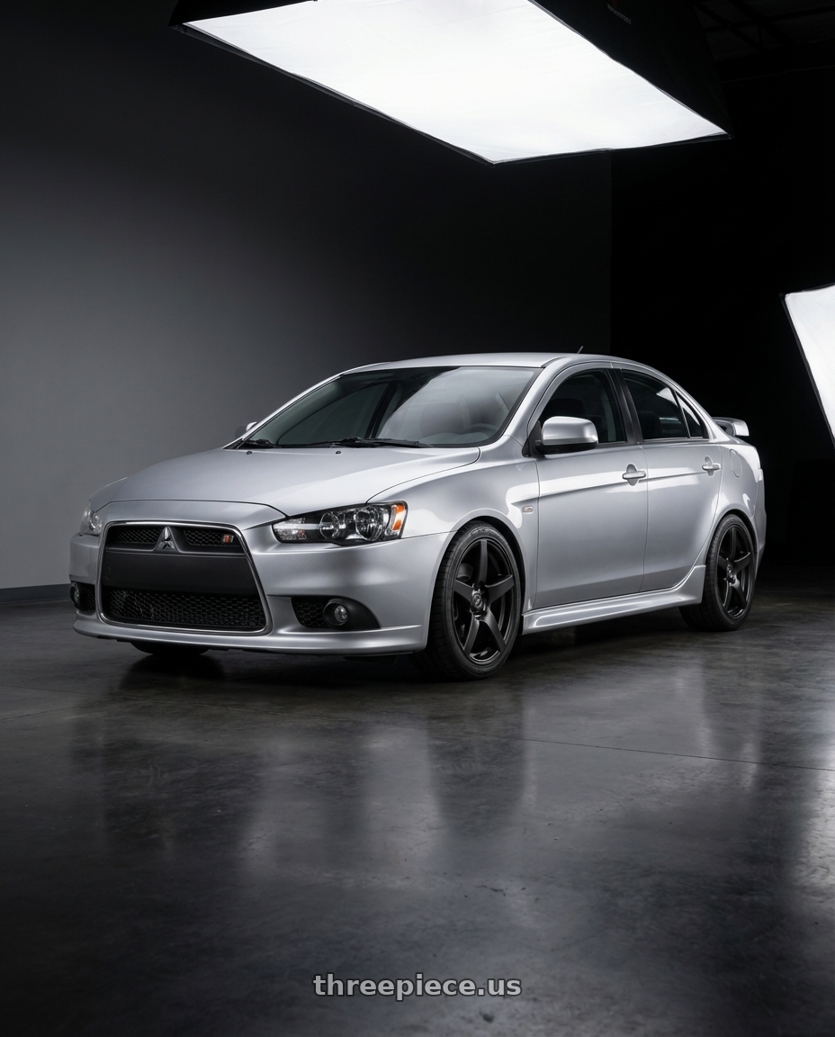 2014 Mitsubishi Lancer Ralliart with Forgestar CF5 5x114.3 18x10 +42 Satin Black wheels