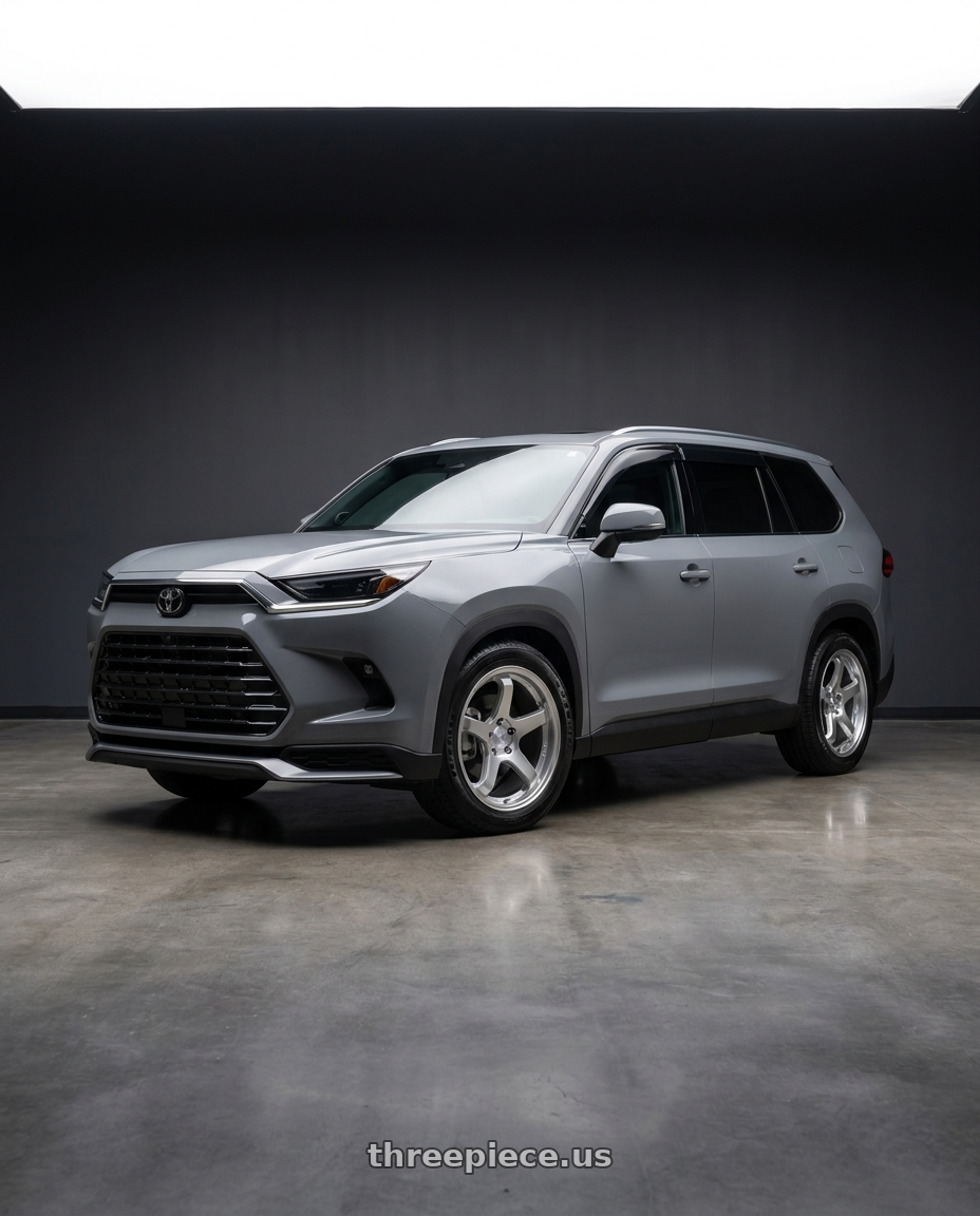 2026 Toyota grand Highlander max with KATANA RACING HR05 5x120 18x8.5 +35 Hyper Silver wheels
