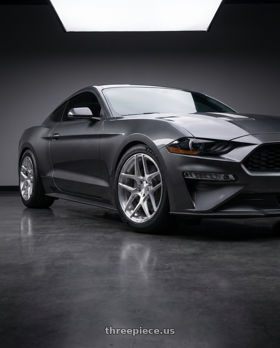 2021 Ford Mustang GT with MRR FS1 5x114.3 18x10.5  +35 Brushed Clear wheels