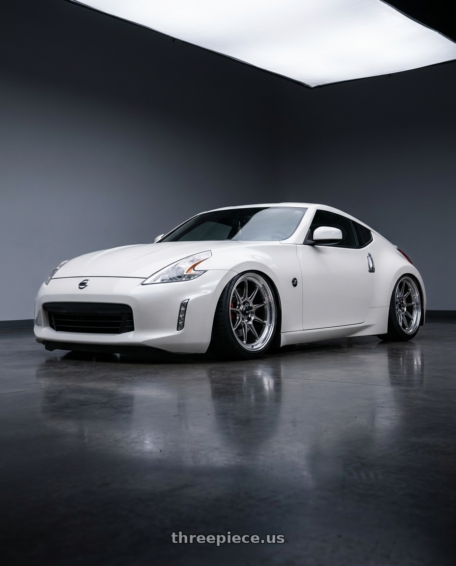 2019 Nissan 370Z with Konig Countergram 5x114.3 19x11+18 Hyper Chrome / Machined Lip wheels