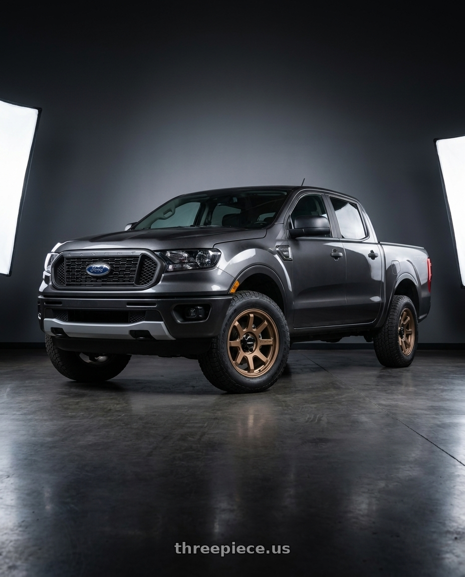 2021 Ford Ranger XL with Vision Off-Road 351 Flow 6x139.7 17x9+20 Bronze wheels