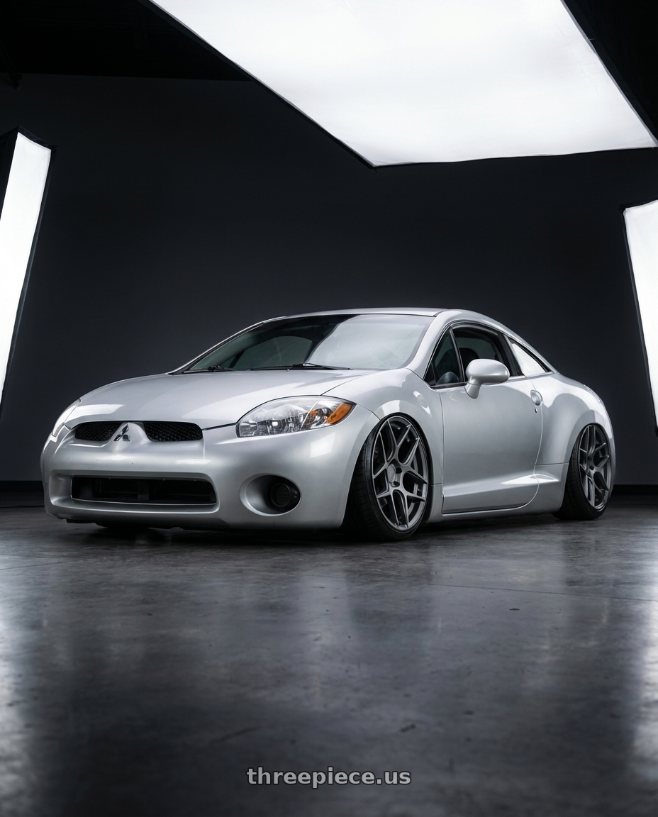 2010 Mitsubishi Eclipse with Aodhan AFF2 5x114.3 19x8.5+35 Matte Gray wheels