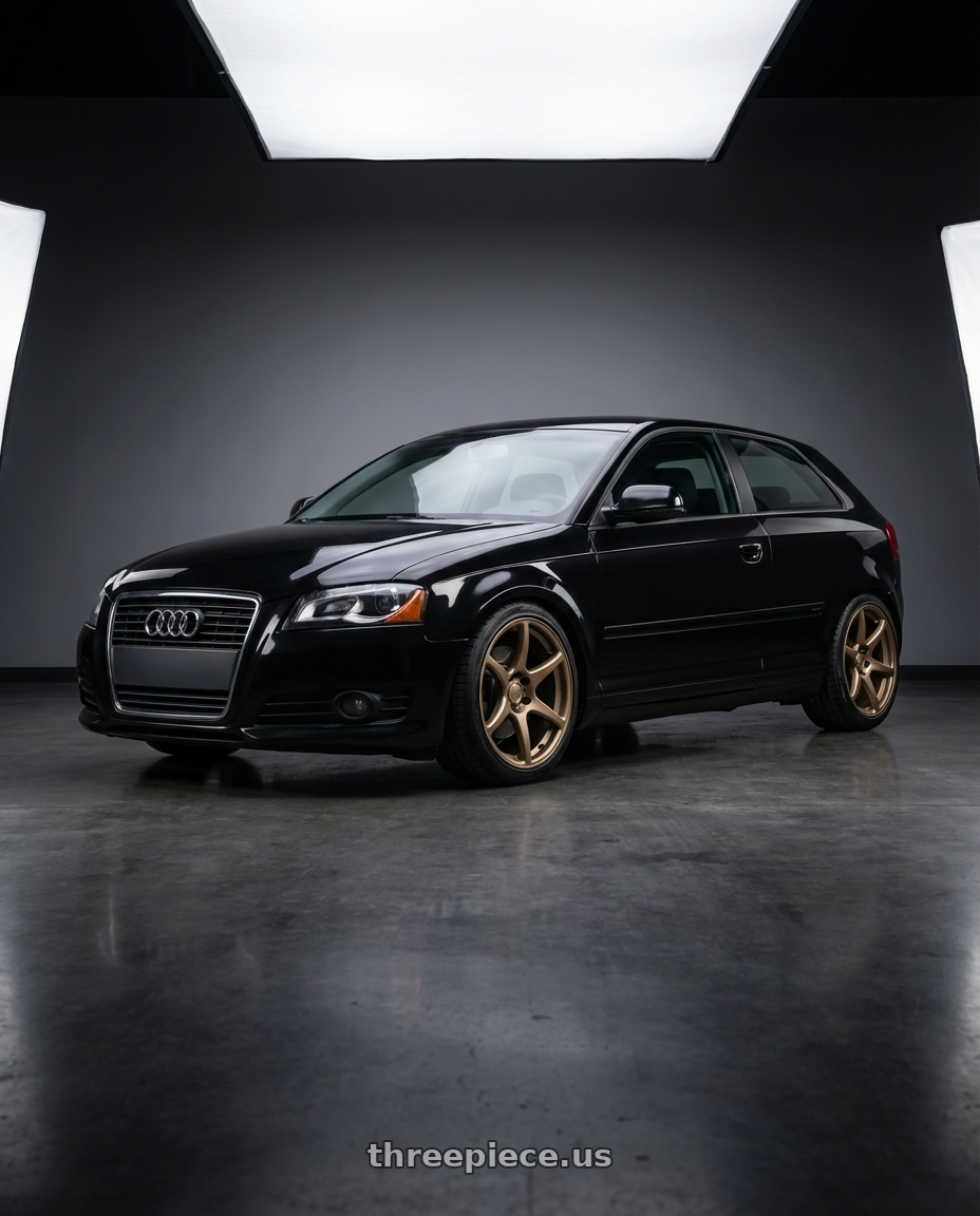 2012 Audi A3 8P with Kansei K11B Tandem 5X112 18x8.5 35 Bronze wheels