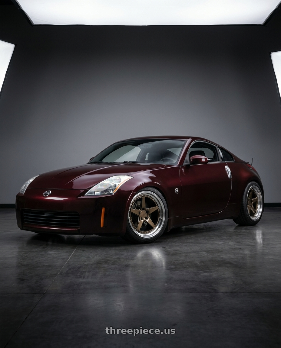 2003 Nissan 350Z with Aodhan DS05 5x114.3 18x10.5+15 Bronze w/Machined Lip wheels