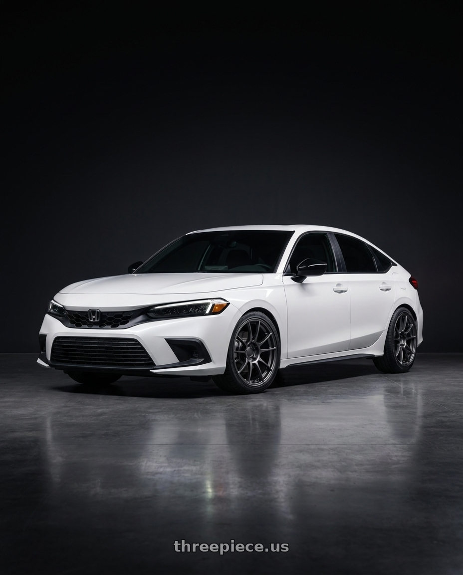 2026 honda civic with Ssr Gtx04 5x114.3 18x8.5+44  DARK GUNMETAL wheels