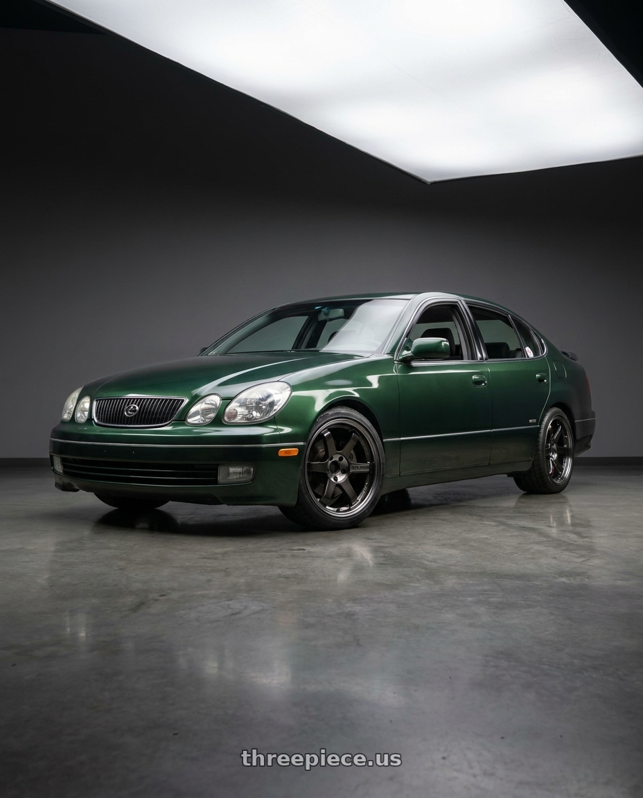 1998 toyota aristo with Volk Racing TE37SL 5x114.3 19x10.5+12 Pressed Double Black wheels