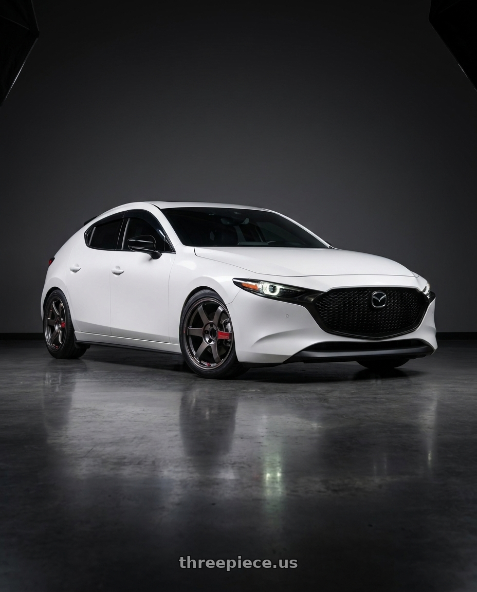2024 Mazda3 Fastback  with Volk Racing TE37 Saga SL 5x114.3 18x8.5+45 Pressed Graphite wheels