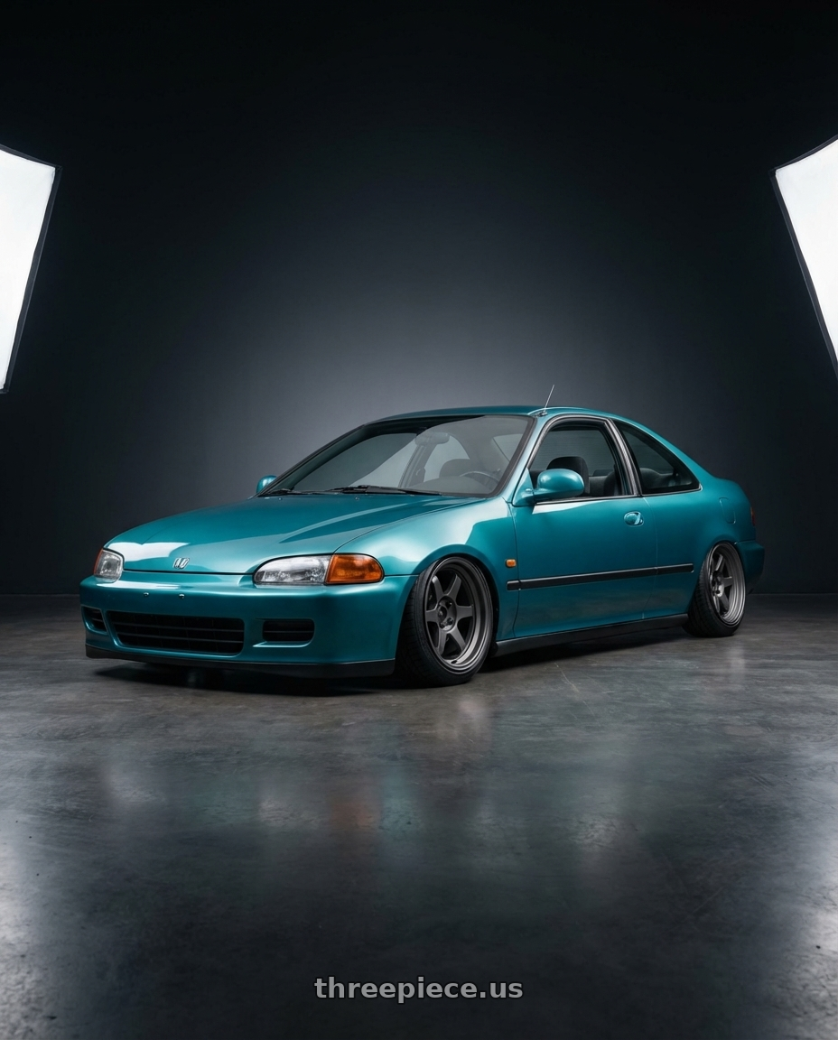 Honda Civic v coupe 1995 with Enkei Cyclone 6x139.7 16x8+0 Matte Gunmetal wheels