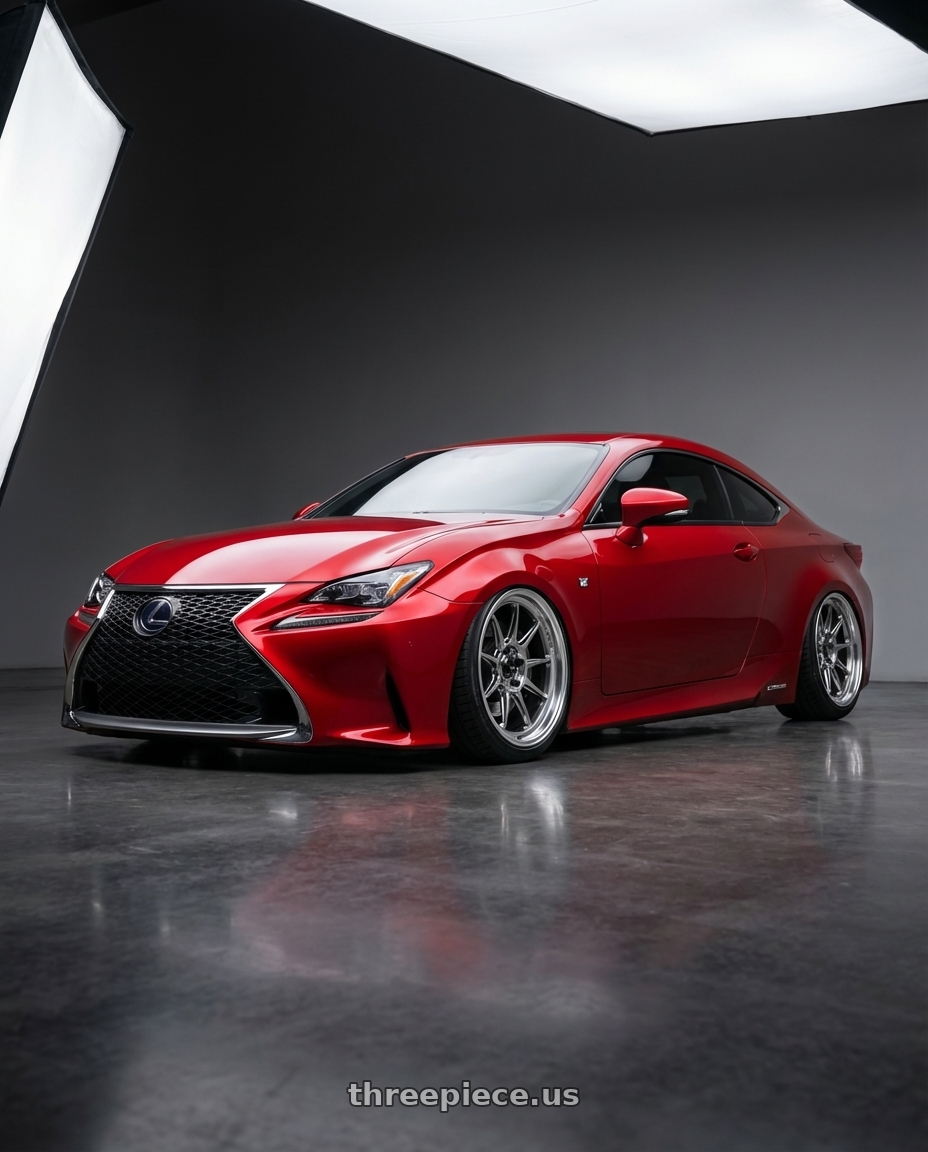 2018 Lexus RC F with Konig Countergram 5x114.3 19x11+18 Hyper Chrome / Machined Lip wheels