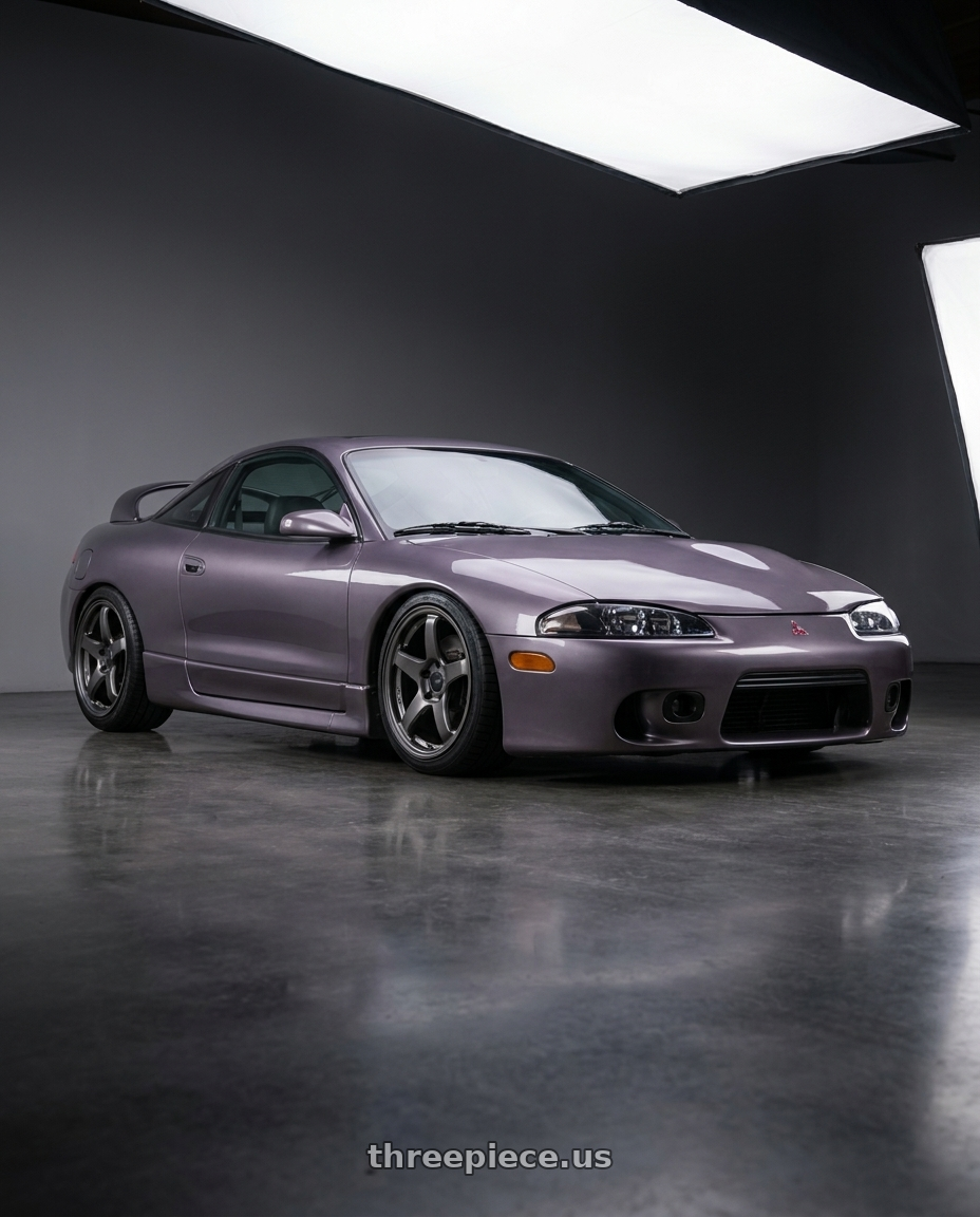 1997 Mitsubishi eclipse with Enkei PF05 5x114.3 18x9.5+38 Matte Gunmetal wheels