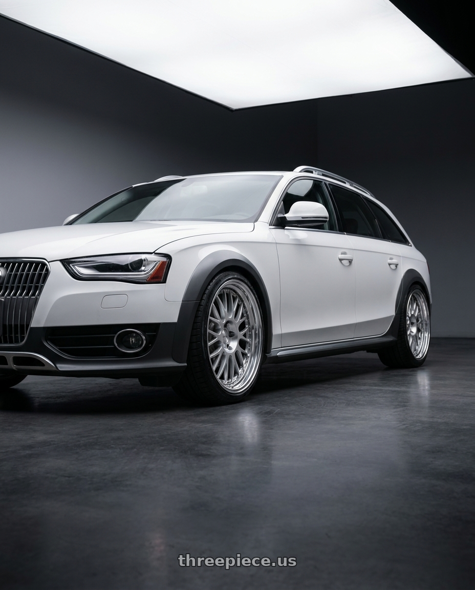 2013 Audi Allroad with SSR Professor MS1 5x112 19x8+29 MD Disk Silver wheels